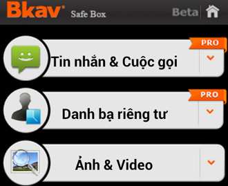 Phần mềm Bkav Safe Box - Quản lý dữ liệu quan trọng trên điện thoại Android