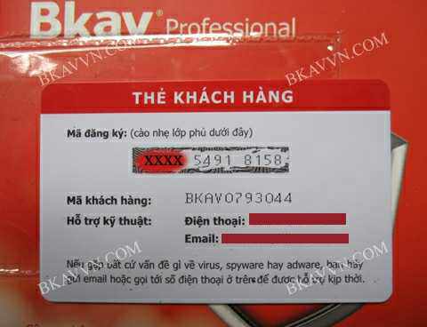 Thẻ cào gồm 12 chữ số bảo mật kèm mã số khách hàng