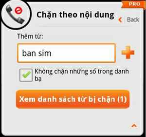 Tính năng Chặn Spam theo nội dung của BMS