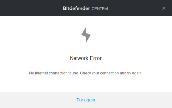 Bitdefender cài đặt hiện bảng trắng ko đăng nhập được vào Center