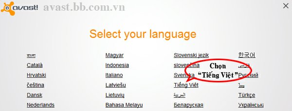 Chọn ngôn ngữ hiển thị là "Tiếng Việt"